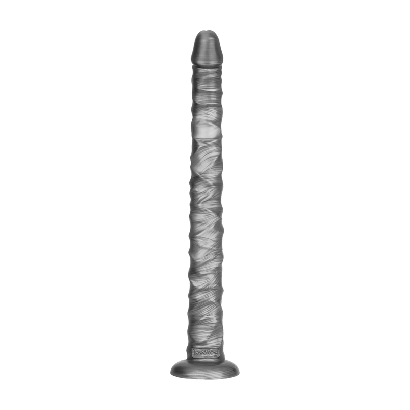 LoveToy - Vibrax Slider - Consolador anal vibrador largo - 40,5 cm - Plata-Erotiekvoordeel.nl