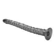 LoveToy - Vibrax Slider - Consolador anal vibrador largo - 40,5 cm - Plata-Erotiekvoordeel.nl