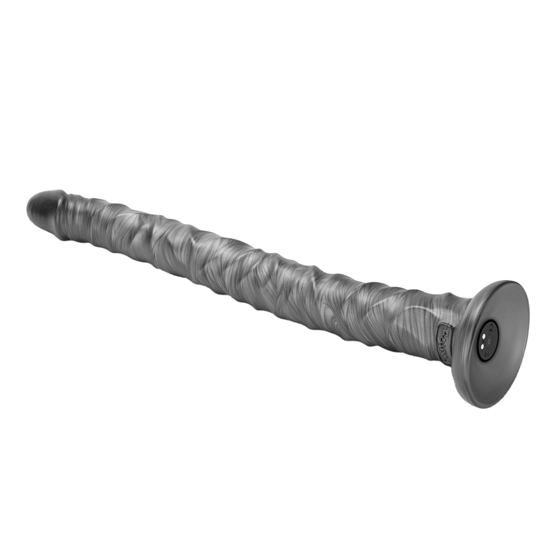 LoveToy - Vibrax Slider - Consolador anal vibrador largo - 40,5 cm - Plata-Erotiekvoordeel.nl