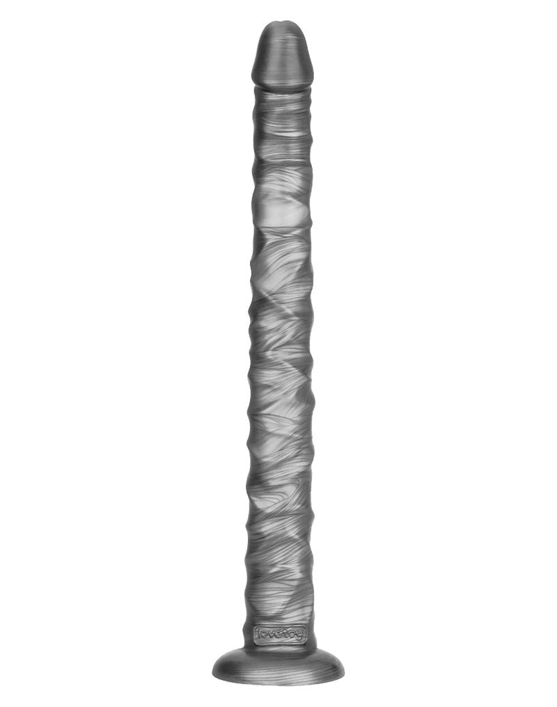 LoveToy - Vibrax Slider - Consolador anal vibrador largo - 40,5 cm - Plata-Erotiekvoordeel.nl