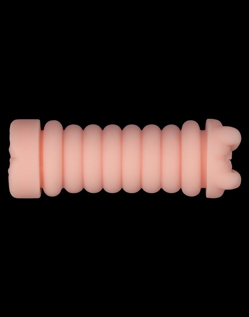 LoveToy - Virgin-Skin Blowout - Masturbador de doble cara - Vagina y ano - Tono de piel claro - Erotiekvoordeel.nl