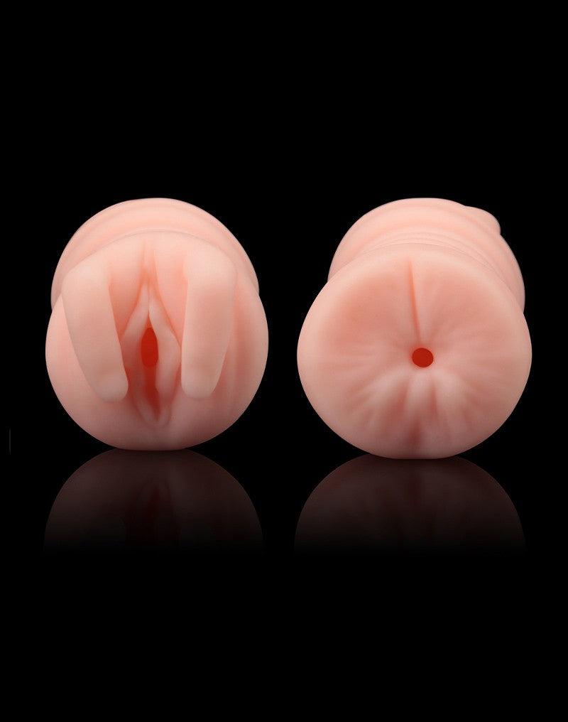 LoveToy - Virgin-Skin Blowout - Masturbador de doble cara - Vagina y ano - Tono de piel claro - Erotiekvoordeel.nl