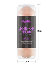 LoveToy - Virgin-Skin Blowout - Double-Sided Stroker Masturbator - Vagina and Mouth - Light Skin Tone - Erotiekvoordeel.nl