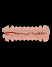 LoveToy - Virgin-Skin Blowout - Double-Sided Stroker Masturbator - Vagina and Mouth - Light Skin Tone - Erotiekvoordeel.nl