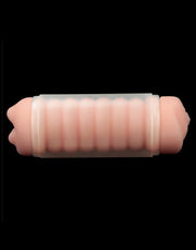 LoveToy - Virgin-Skin Blowout - Double-Sided Stroker Masturbator - Vagina and Mouth - Light Skin Tone - Erotiekvoordeel.nl