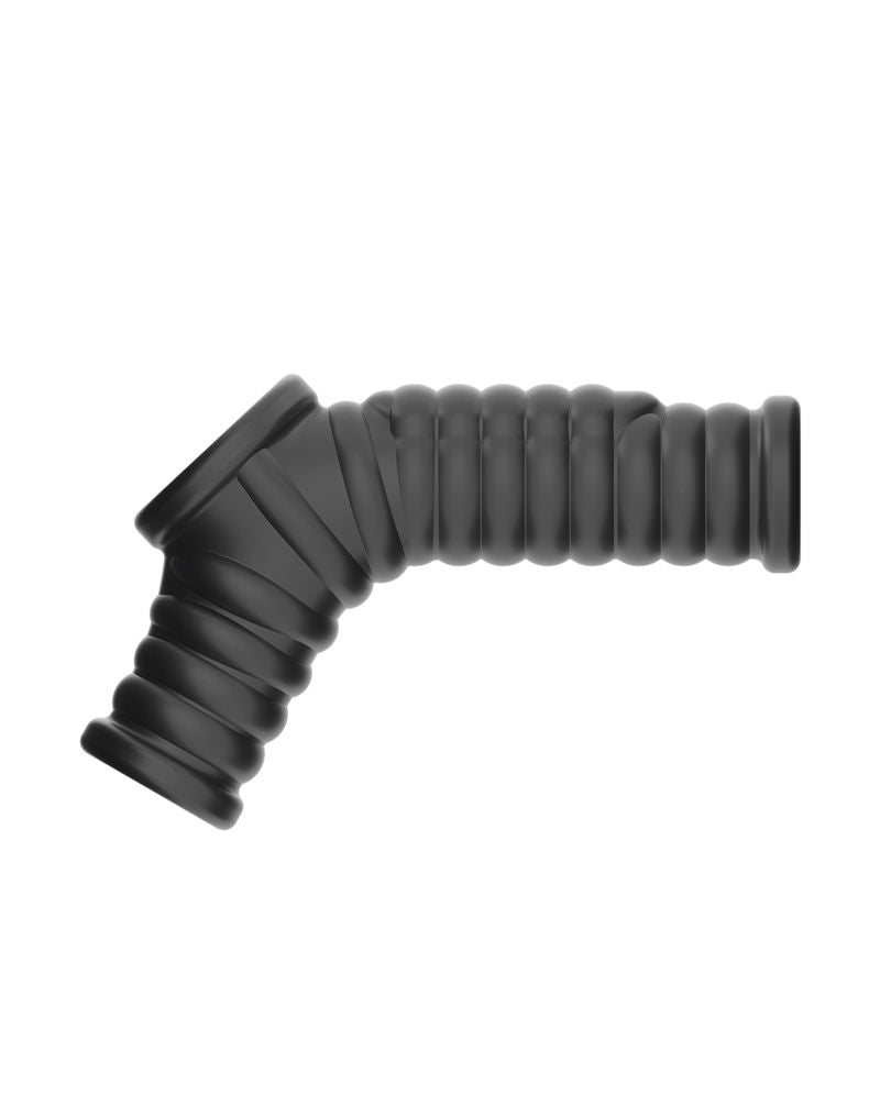 LoveToy - Wave Knights Ring - Vibrating Penis and Scrotum Sleeve - Ø 2.8 cm - Black-Erotiekvoordeel.nl