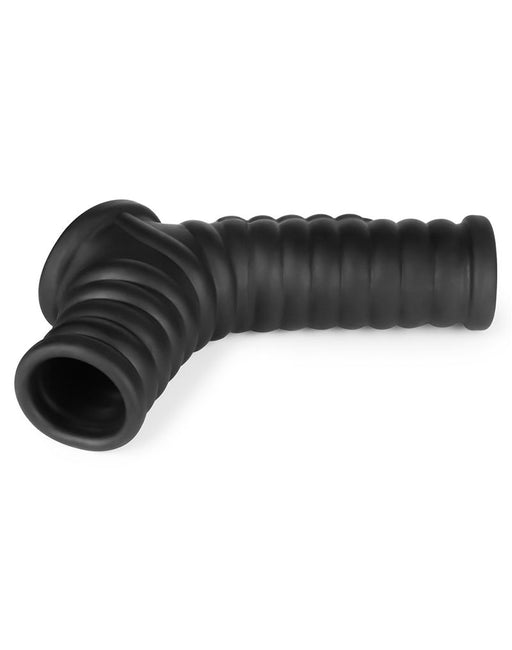 LoveToy - Wave Knights Ring - Manchon vibrant pour pénis et scrotum - Ø 2,8 cm - Noir-Erotiekvoordeel.nl
