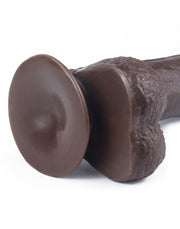 LoveToy - Dildo Met Sliding Skin Technologie - 17.5 x 3.5 cm - Bruin-Erotiekvoordeel.nl