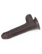 LoveToy - Dildo Met Sliding Skin Technologie - 17.5 x 3.5 cm - Bruin-Erotiekvoordeel.nl