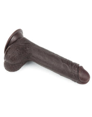 LoveToy - Dildo Met Sliding Skin Technologie - 17.5 x 3.5 cm - Bruin-Erotiekvoordeel.nl