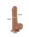 Lovetoy - Dildo Met Sliding Skin Technologie - 18.3 x 3.5 cm - Verwijderbare Zuignap - Medium Huidskleur-Erotiekvoordeel.nl