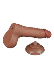 LoveToy - Dildo Met Sliding Skin Technologie - 20 x 3.9 cm - Verwijderbare Zuignap - Medium Huidskleur-Erotiekvoordeel.nl