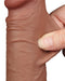 Lovetoy - Dildo Met Sliding Skin Technologie - 20 x 3.9 cm - Verwijderbare Zuignap - Medium Huidskleur-Erotiekvoordeel.nl