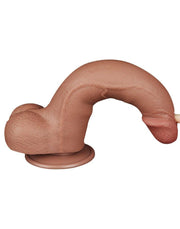 LoveToy - Dildo Met Sliding Skin Technologie - 20 x 4 cm - Verwijderbare Zuignap - Medium Huidskleur-Erotiekvoordeel.nl