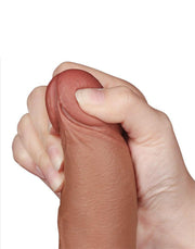 LoveToy - Dildo Met Sliding Skin Technologie - 20 x 4 cm - Verwijderbare Zuignap - Medium Huidskleur-Erotiekvoordeel.nl