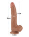 Lovetoy - Dildo Met Sliding Skin Technologie - 20 x 4 cm - Verwijderbare Zuignap - Medium Huidskleur-Erotiekvoordeel.nl