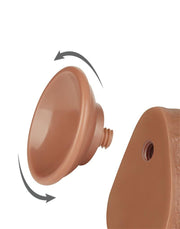 LoveToy - Dildo Met Sliding Skin Technologie - 20 x 4 cm - Verwijderbare Zuignap - Medium Huidskleur-Erotiekvoordeel.nl