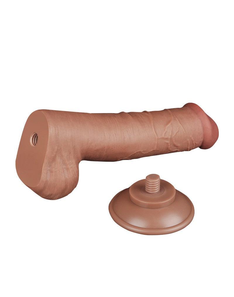 LoveToy - Dildo Met Sliding Skin Technologie - 20.8 x 4 cm - Verwijderbare Zuignap - Medium Huidskleur-Erotiekvoordeel.nl