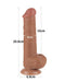 Lovetoy - Dildo Met Sliding Skin Technologie - 20.8 x 4 cm - Verwijderbare Zuignap - Medium Huidskleur-Erotiekvoordeel.nl