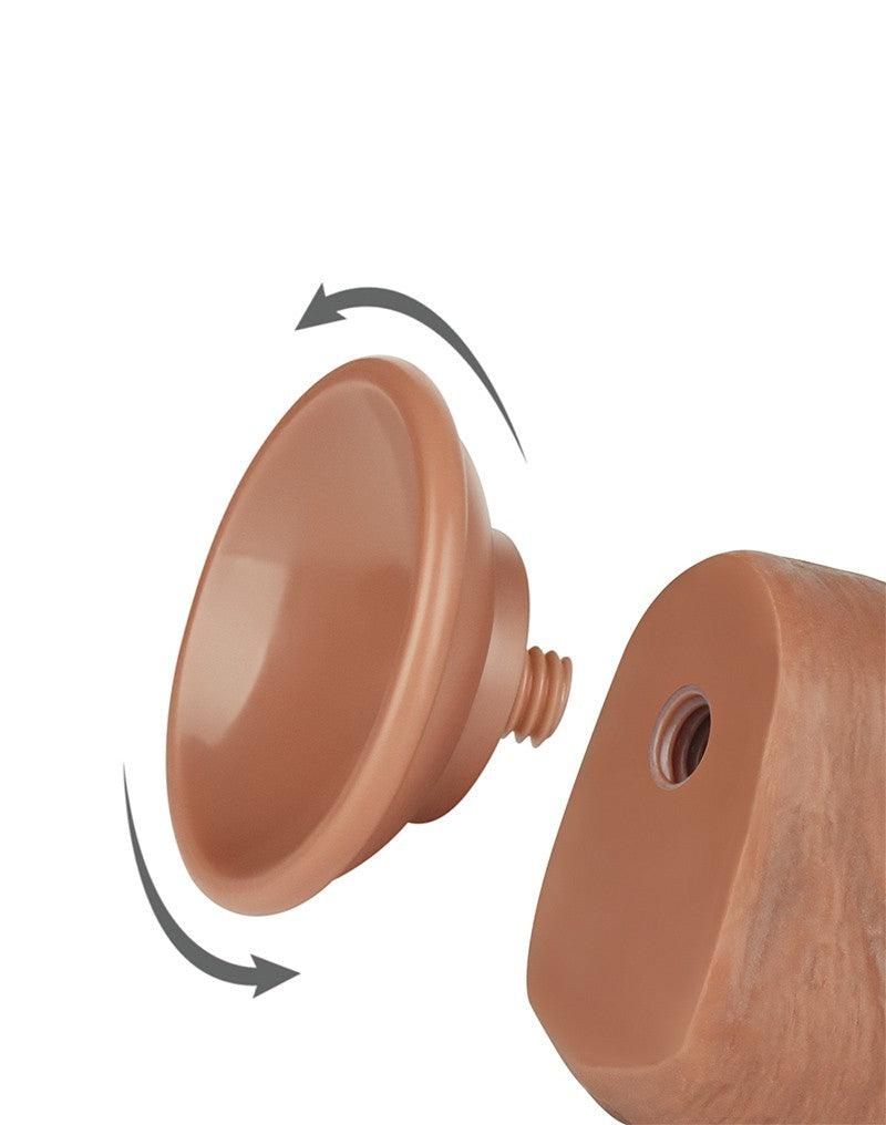 LoveToy - Dildo Met Sliding Skin Technologie - 20.8 x 4 cm - Verwijderbare Zuignap - Medium Huidskleur-Erotiekvoordeel.nl