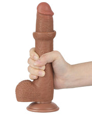 LoveToy - Dildo Met Sliding Skin Technologie - 22 x 3.7 cm - Verwijderbare Zuignap - Medium Huidskleur-Erotiekvoordeel.nl
