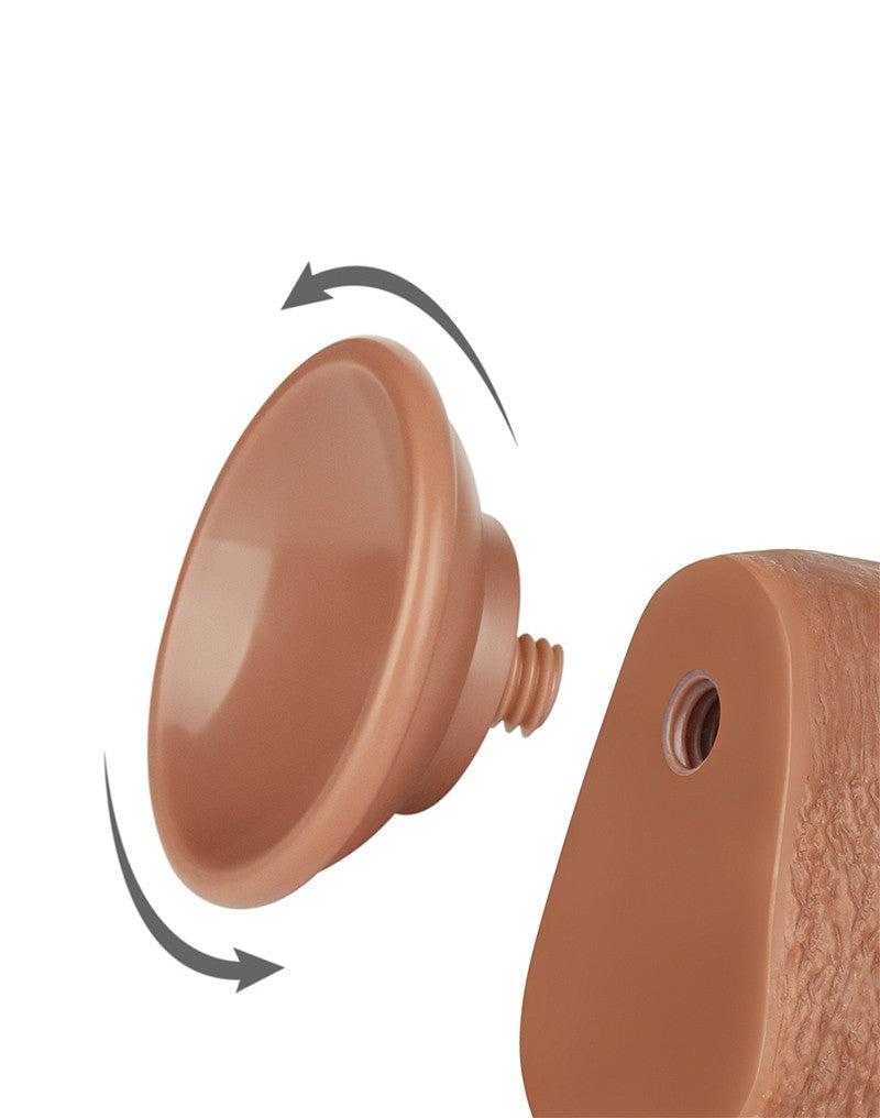 LoveToy - Dildo Met Sliding Skin Technologie - 22 x 3.7 cm - Verwijderbare Zuignap - Medium Huidskleur-Erotiekvoordeel.nl