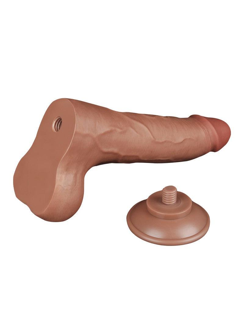 LoveToy - Dildo Met Sliding Skin Technologie - 22 x 4.3 cm - Verwijderbare Zuignap - Medium Huidskleur-Erotiekvoordeel.nl