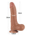 Lovetoy - Dildo Met Sliding Skin Technologie - 22 x 4.3 cm - Verwijderbare Zuignap - Medium Huidskleur-Erotiekvoordeel.nl