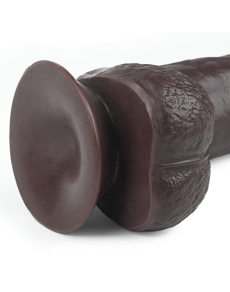 LoveToy - Dildo Met Sliding Skin Technologie - 24 x 4.5 cm - Bruin-Erotiekvoordeel.nl