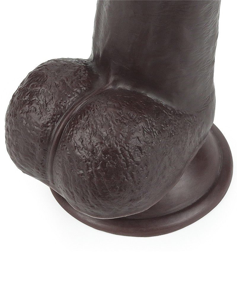 LoveToy - Dildo Met Sliding Skin Technologie - 24 x 4.5 cm - Bruin-Erotiekvoordeel.nl