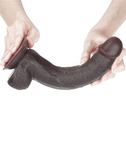 LoveToy - Dildo Met Sliding Skin Technologie - 24 x 4.5 cm - Bruin-Erotiekvoordeel.nl