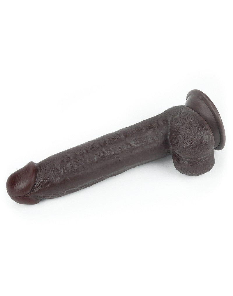 LoveToy - Dildo Met Sliding Skin Technologie - 24 x 4.5 cm - Bruin-Erotiekvoordeel.nl