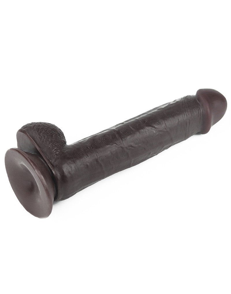 LoveToy - Dildo Met Sliding Skin Technologie - 24 x 4.5 cm - Bruin-Erotiekvoordeel.nl