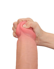 LoveToy - Dildo Met Sliding Skin Technologie - 36 x 6.6 cm - Lichte Huidskleur-Erotiekvoordeel.nl