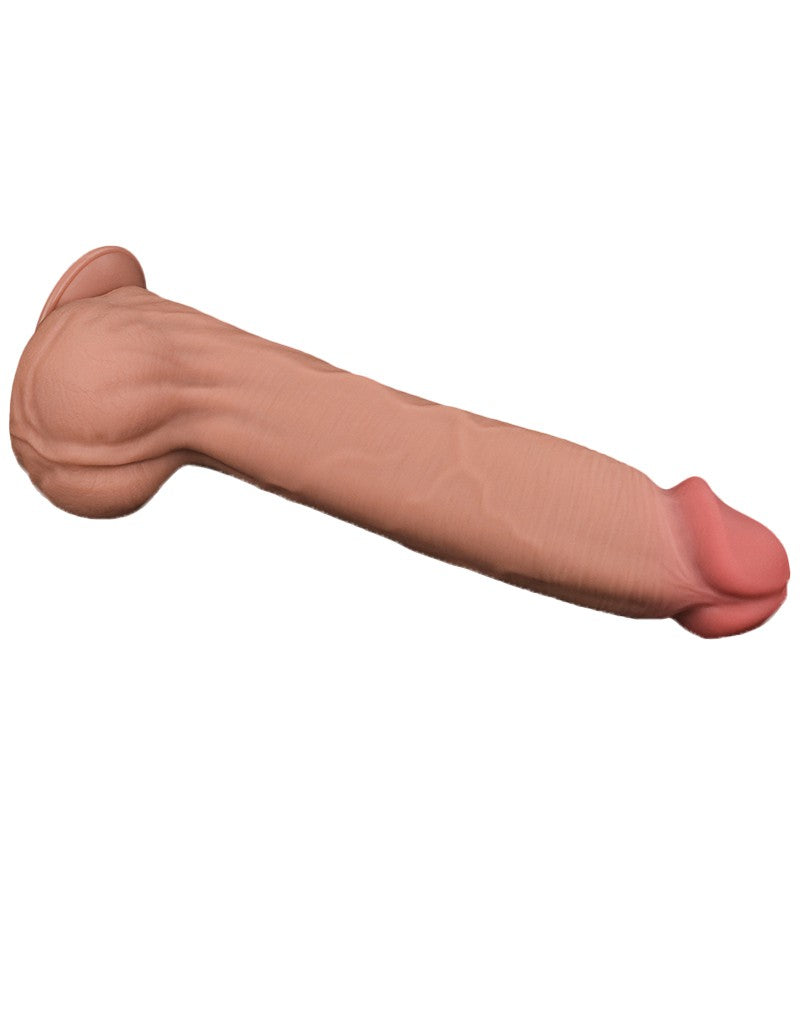 LoveToy - Dildo Met Sliding Skin Technologie - 36 x 6.6 cm - Lichte Huidskleur-Erotiekvoordeel.nl