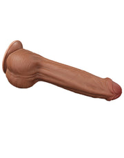 LoveToy - Sliding Skin Dildo - Lengte 29 cm - Bruin-Erotiekvoordeel.nl