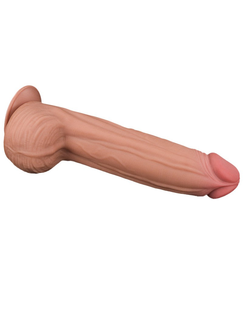 LoveToy - Sliding Skin Dildo - Lengte 31 cm - Lichte Huidskleur-Erotiekvoordeel.nl