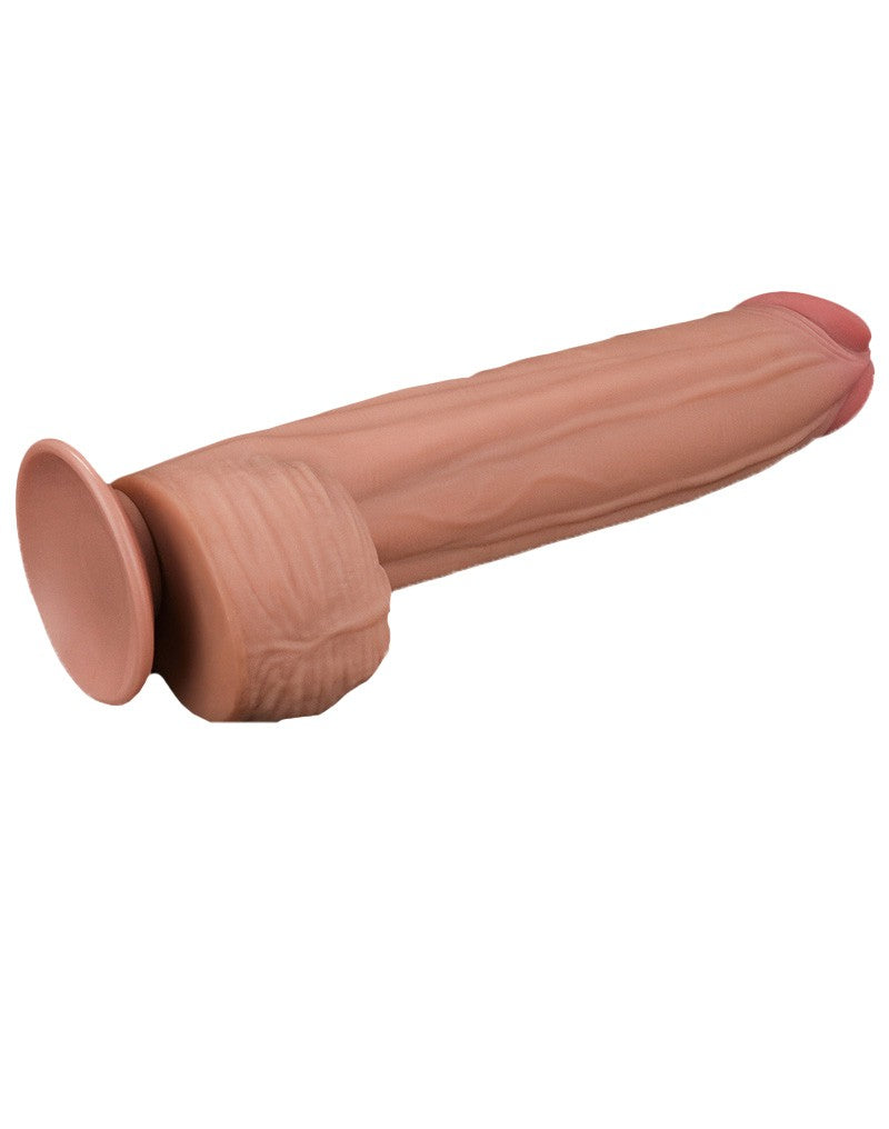 LoveToy - Sliding Skin Dildo - Lengte 31 cm - Lichte Huidskleur-Erotiekvoordeel.nl