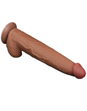 LoveToy - Sliding Skin Dildo - Lengte 34 cm - Bruin-Erotiekvoordeel.nl