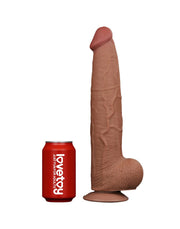 LoveToy - Sliding Skin Dildo - Lengte 34 cm - Bruin-Erotiekvoordeel.nl
