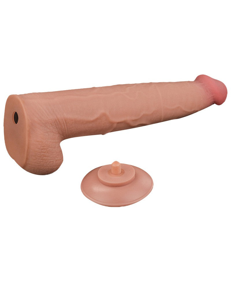 LoveToy - Sliding Skin Dildo - Lengte 34 cm - Lichte Huidskleur-Erotiekvoordeel.nl