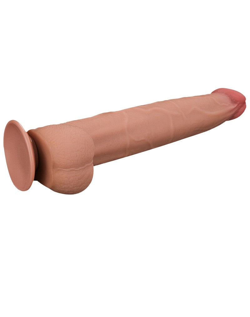 LoveToy - Sliding Skin Dildo - Lengte 34 cm - Lichte Huidskleur-Erotiekvoordeel.nl