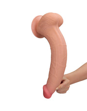 LoveToy - Sliding Skin Dildo - Lengte 34 cm - Lichte Huidskleur-Erotiekvoordeel.nl