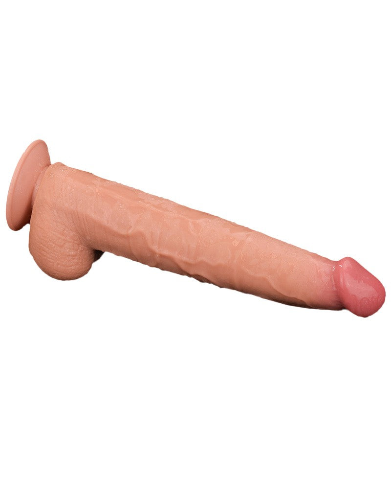 LoveToy - Sliding Skin Dildo - Lengte 34 cm - Lichte Huidskleur-Erotiekvoordeel.nl