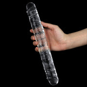 LoveToy - Flawless - Dubbele Dildo - 30 x 3,5 cm - Transparant-Erotiekvoordeel.nl