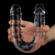LoveToy - Flawless - Dubbele Dildo - 30 x 3,5 cm - Transparant-Erotiekvoordeel.nl