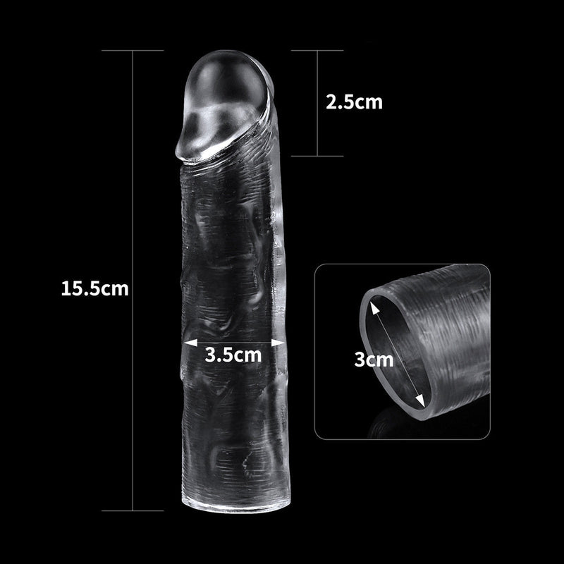 LoveToy - Flawless - Transparante Penis Sleeve - 15.5 cm-Erotiekvoordeel.nl