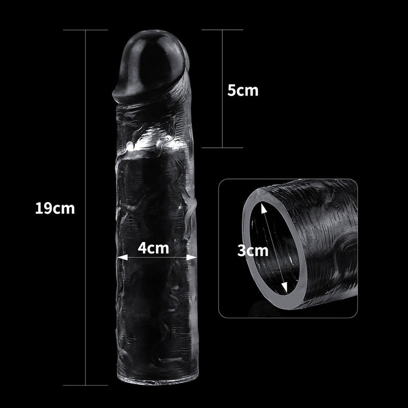 LoveToy - Flawless - Transparante Penis Sleeve - 19 cm-Erotiekvoordeel.nl