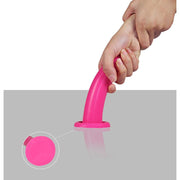 LoveToy - Holy Dong Jelly - Dildo met Zuignap - Vloeibare Siliconen - 14.5 x 3.2 cm - Roze-Erotiekvoordeel.nl