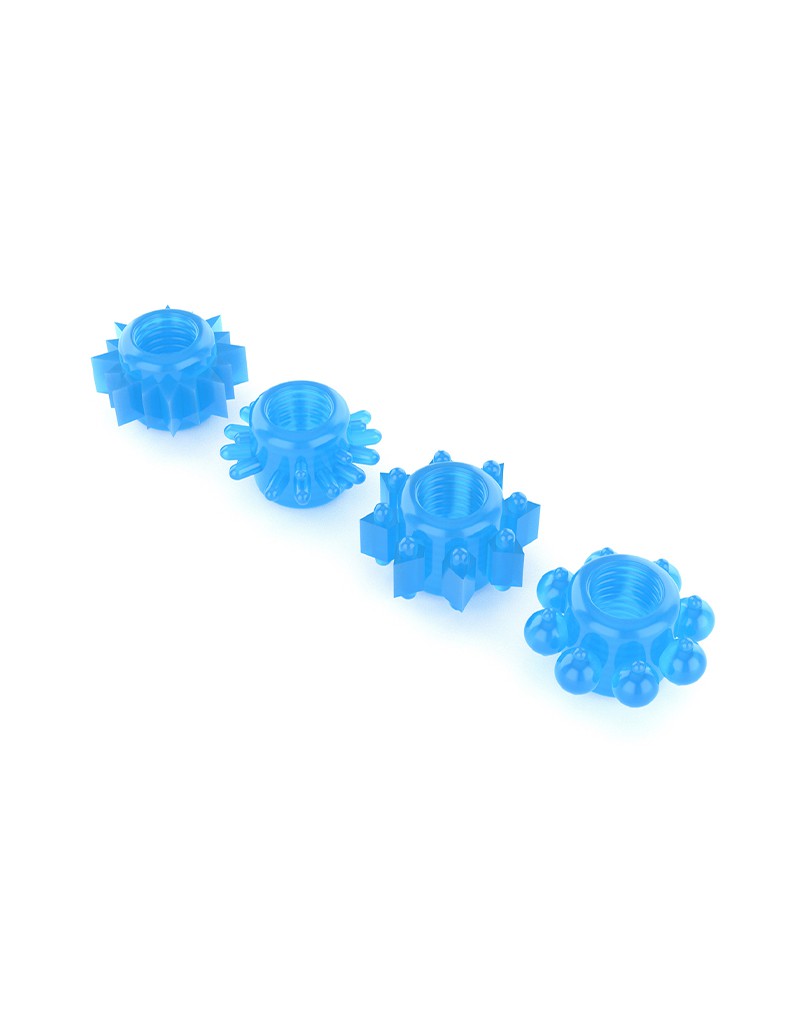 LoveToy - Lumino Play - Cockringen Set - 4-delig - Glow In The dark-Erotiekvoordeel.nl